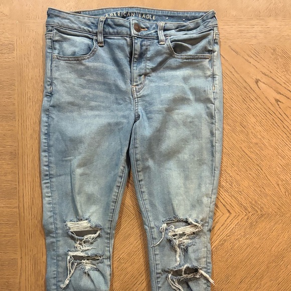 American Eagle Outfitters Distressed Blue Skinny Jeans - Picture 6 of 6